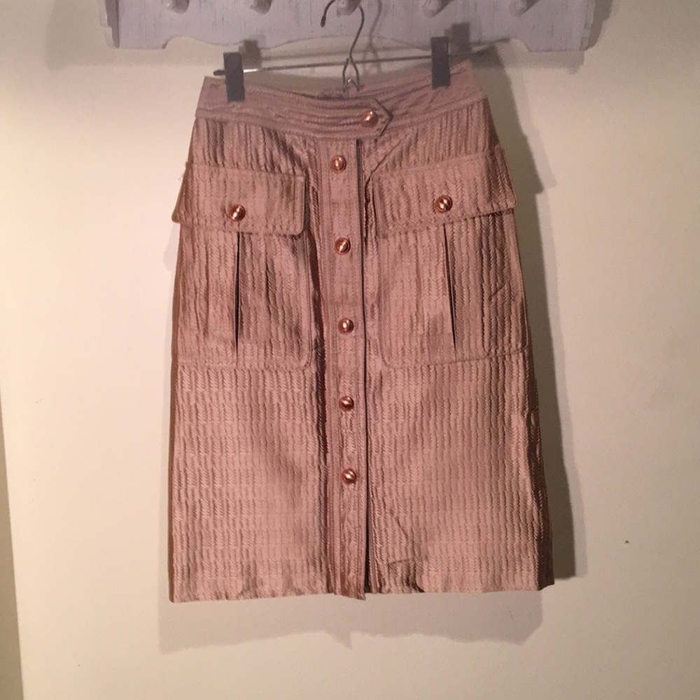 Veronique Branquinho mid length gold skirt